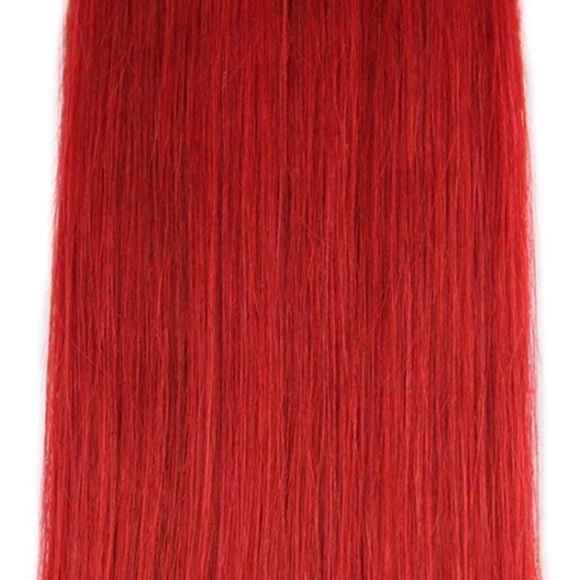 ✨ 18” RED HUMAN HAIR TAPE IN HAIR EXTENSIONS *NWT*